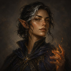 Faelyn Ashvale, Half-Elf Wizard